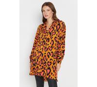 M&Co Women's Leopard Print Blouse in Orange | Size: 10-14 M&Co Orange 10-14