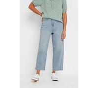 M&Co Women's Light Wash Tapered Jeans in Blue | Size: 12
