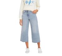 M&Co Womens Light Wash Wide Leg Cropped Jeans - Women's