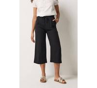 M&Co Women's Linen Culottes Trouser in Black | Size: 12