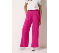 M&Co Women's Linen Wide Leg Trousers in Bright Pink | Size: 8