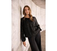 M&Co Women's Long Sleeve Blouse in Black | Size: 12 M&Co Black 12