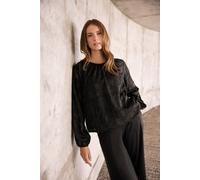 M&Co Women's Long Sleeve Blouse in Black | Size: 12 M&Co Black 12