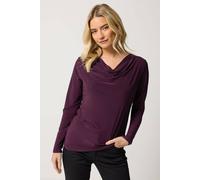 M&Co Women's Long Sleeve Cowl Neck Top in Purple | Size: 20 M&Co Purple 20