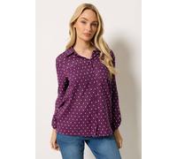 M&Co Berry Dobby Shirt - Women's Purple