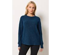 M&Co Women's Long Sleeve Sequin Jumper in Teal | Size: 10-12 M&Co Teal 10-12