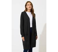M&Co Women's Longline Cardigan Sweater in Black | Size: 14/16