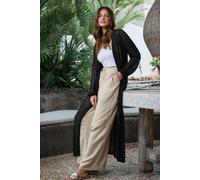 M&Co Women's Longline Tape Knit Cardigan in Dark Navy | Size: 10-12 M&Co Dark Navy 10-12