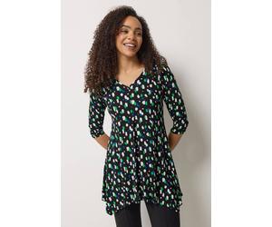 M&Co Women's Markings Hanky Hem Top in Black | Size: 12 M&Co Black 12