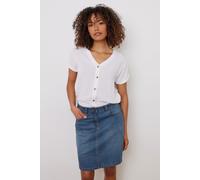 M&Co Women's Mid-Wash Denim Skirt in Blue | Size: 20 M&Co Blue 20