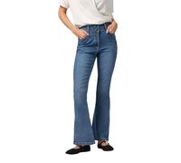 M&Co Womens Mid Wash Lift & Shape Kick Flare Jeans - Women's Blue