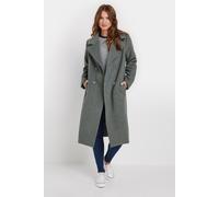 M&Co Women's Midi Tailored Coat in Grey | Size: 16 M&Co Grey 16