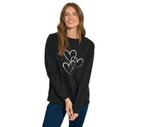 M&Co Womens Multi Animal Heart Print Sweatshirt - Women's
