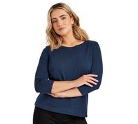 M&Co Womens Navy Cotton Crew Neck T-Shirt - Women's