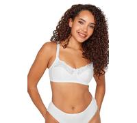 M&Co Womens Non Wired Lace Trim Bra - Women's White