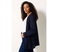 M&Co Women's Open Front Cardigan in Mid Navy | Size: 10-12 M&Co Mid Navy 10-12