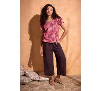 M&Co Women's Patchwork Print Top in Pink | Size: 18 M&Co Pink 18