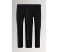 M&Co Women's Petite 2 Pack Straight Leg Bengaline Trousers in Black | Size: 12 M&Co Black 12