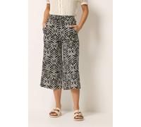 M&co Petite Abstract Print Culottes In Black Black