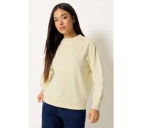M&Co Women's Petite Button Detail Sweatshirt in Lemon | Size: 18 M&Co Lemon 18