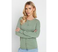 Petite Button Down Cardigan M&Co Light Green 10-12