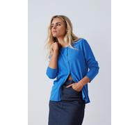 M&Co Women's Petite Button Up Cardigan in Blue | Size: 10-12 M&Co Blue 10-12