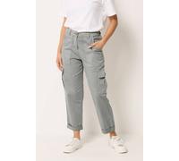 M&Co Women's Petite Cargo Trousers in Light Grey | Size: 12 M&Co Light Grey 12