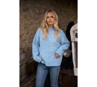 M&Co Women's Petite Chunky Knit Jumper in Blue | Size: 16-18 M&Co Blue 16-18