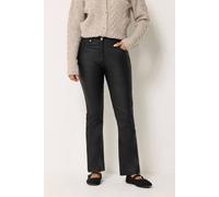 M&Co Women's Petite Coated Bootcut Jeans in Black | Size: 12 M&Co Black 12