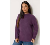 M&Co Women's Petite Crew Neck Jumper in Purple | Size: 8/10