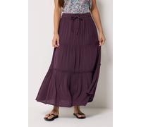 M&Co Women's Petite Crinkle Maxi Skirt in Purple | Size: 8 M&Co Purple 8