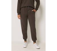 M&Co Women's Petite Cuffed Joggers in Chocolate | Size: 18