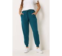 M&Co Women's Petite Cuffed Joggers in Teal | Size: 12 M&Co Teal 12