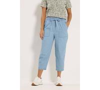 M&Co Petite Blue Lightwash Denim Cropped Trousers - Women's