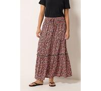 M&Co Women's Petite Ditsy Floral Maxi Skirt in Pink | Size: 12 M&Co Pink 12