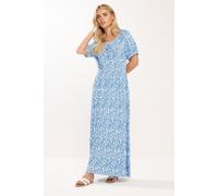 M&Co Women's Petite Ditsy Floral Midi Dress in Blue | Size: 8 M&Co Blue 8
