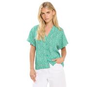 M&Co Womens Petite Ditsy Floral Print Button Through Shirt - Women's Green