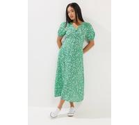 M&Co Women's Petite Ditsy Maxi Dress in Green | Size: 14 M&Co Green 14