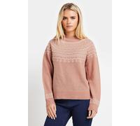 Petite Fairisle Knit Jumper M&Co Pink 8-10