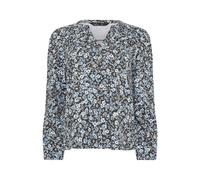 M&Co Women's Petite Floral Half Placket Top | Size: 10 M&Co Multicolor 10