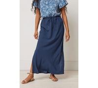 Petite Linen Maxi Skirt M&Co Dark Navy 14
