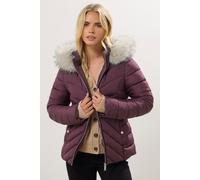 M&Co Women's Petite Padded Puffer Jacket in Red | Size: 12 M&Co Red 12