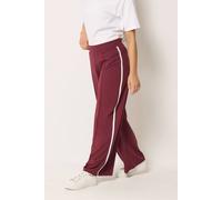 M&Co Women's Petite Pintuck Side Stripe Trousers in Dark Red | Size: 18 M&Co Dark Red 18