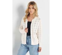 M&Co Petites Petite Pointelle Knitted Cardigan - Women's Cream