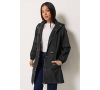 M&Co Women's Petite Rain Jacket in Black | Size: 18 M&Co Black 18
