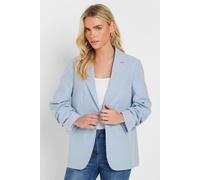 Petite Stripe Seersucker Blazer M&Co Blue 12