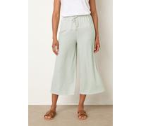 M&Co Womens Sage Stripe Wide Leg Culottes - Women's Green
