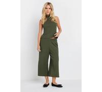 Petite Textured Culottes M&Co Green 12