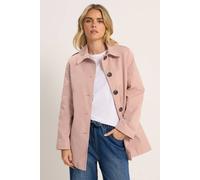 M&Co Women's Petite Tie Waist Mac Coat in Light Pink | Size: 10