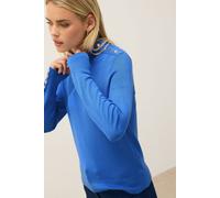 M&Co Women's Petite Turtle Neck Jumper in Blue | Size: 12-14 M&Co Blue 12-14